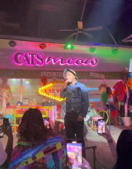 Celebrity sighting at Cat's Meow